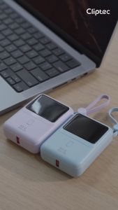 CLIPTEC MPB231 10000MAH 22.5W+PD20W FAST CHARGING MINI POWER BANK W BUILT-IN LIGHTNING &TYPE-C CABLE