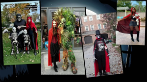 Jubah Vampire / Cape Hoodie Hitam / Halloween Party