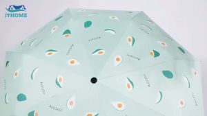 JYHOME Summer Rain Umbrella Automatic Portable UV Protection Umbrella Mens and Womens Fruit Series Folding Umbrella