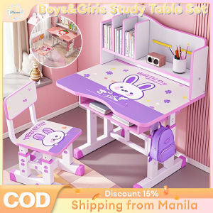 Top Choice Adjustable Kids Study Desk & Chair Set Ergonomic Childrens Writing Table Drawers & Space Saving Design