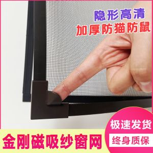 Magnetic Screen Door Net Anti-Cat Jumping Mouse Proof Thickened High Definition Invisible Self-Installation Home Type