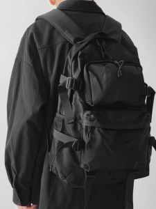 Backpack Men Large Capacity Trendy Backpack Casual High Junior High School College Students Computer Schoolbag Parka Waterproof K-style