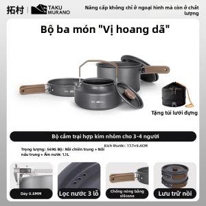 TAKU MURANO | Bộ Nấu Ăn Cắm Trại Ngoài Trời Di Động Cho Bếp Gas Mini