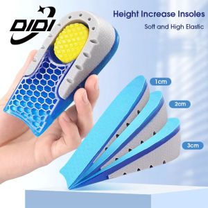 DIDI 1 Pair Invisible Height Insoles Gel Soft and High Elastic Sports Invisible Honeycomb Elasticity Half Insoles for Men Women