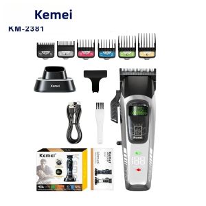 Kemei | Bộ Máy Cắt Và Tỉa Tóc Chuyên Nghiệp Kemei 2381 Tốc Độ 10000 Vòng/phút Chất Lượng Cao Dùng Cho Đầu Râu Ria Mép Toàn Thân - Sử Dụng Được Khi Khô Hoặc Ướt