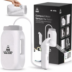 WOWER 2500ML Portable Electric Bidet Toilet Sprayer with 2 Pressure Modes Handheld Bidet 120cm Hose IPX6 Waterproof Hygiene Washer for Camping Hiking MuslimPetRV