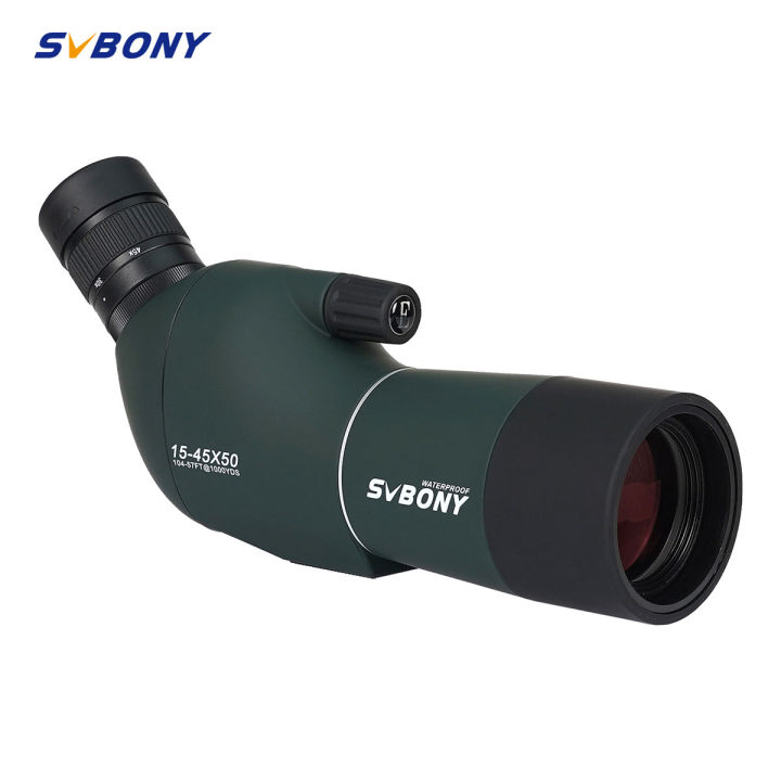 SVBONY SV28 Plus Spotting Scopes Mini 1545×50 Angled with Tripod with