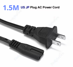 Vention | QMQF EU US 1.5M Power Cable 2pin IEC320 C7 Extension Cord For Dell Laptop Charger Canon Epson Printer Radio Speaker PS4 XBOX AC