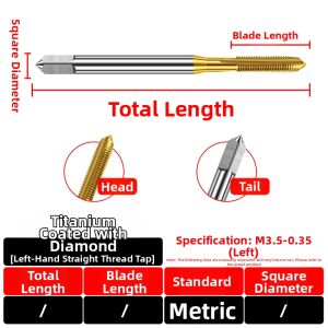 UMLO | Cobalt Titanium Coated Left Hand Tap Machine Use