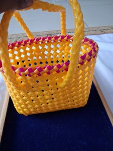 Durable Wire Flower Basket Bag - Heavy-Duty Multipurpose Hamper Tote