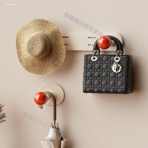 Bathroom Wall-Mounted Suction Cup Clothes Hanger Towel Rack Moisture Proof Home Essential Laundry Machine Hook Storage Organizer