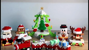 Shenelin12pcs Mainan balok brick SET Christmas Nano Block Christmas Series mainan edukasi anak dan pajangan