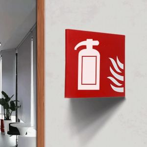 RUIKELAIXIANG | Fire Safety Signage PVC Triangle Emergency Kit Wash Station Placement Indicator Wall Night Light Fire Hydrant Glow Warning Sign
