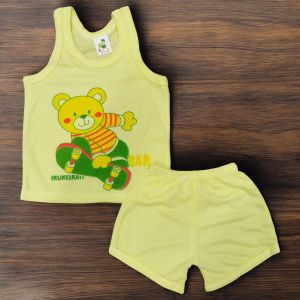 ชุดเด็กเล็ก 3-6โล 0-3เดือน รอบอก18-19นิ้ว เสื้อกล้าม ผ้า TC นิ่มใส่สบาย ชุดเด็กทารก ชุดเด็กอ่อน