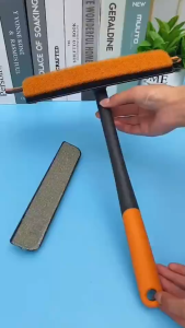 แปรงทำความสะอาดกระจก 3in1 หมุนได้ 360 องศา ความยาว ของไม้ 34Cm