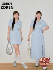 ZHANGDAREN | Đầm Polo Dáng Ôm Phù Hợp Mùa Hè Size Lớn Trông Trẻ Hơn