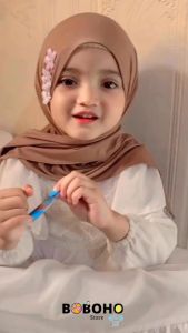 BOBOHO - (LOKAL) JILBAB PASHMINA INSTAN ANAK MOTIF BUNGA USIA 0-2 TH / PASTHAN BABY / JILBAB BAYI / KERUDUNG ANAK