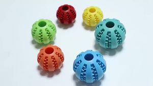Dog Toy Ball Interactive Rubber Balls Puppy Chewing Toys Pet Tooth Cleaning Ball Cats Pets Food Treat Feeder Silicone Balls Toy