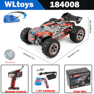 WLtoys | WLtoys 1/18 RC Car 184008 184008-B 2.4G High-Speed ​​4WD 60km/h Brushless Motor Remote Control Racing Car Toy For Kid And Adult