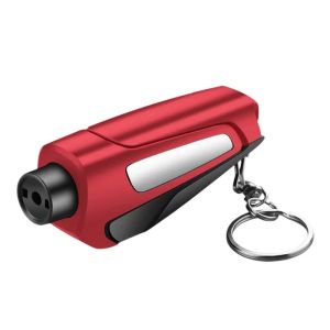 Auto Emergency Windows Glass Breaker Tungsten Steel Tip Car Safety Hammer Belt Cutter Keychain Self Rescue Tool
