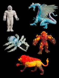 Đồ Chơi Mô Phỏng Động Vật Ma Quái Phương Tây Cho Trẻ Em Quà Tặng Tượng Lò Sưởi Lũ Lụt Băng Tượng Loài Vật Ma Quái Trẻ Em 3-14 Tuổi