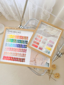 Nail Beauty Display Board Color Plate Manicure Book Shaped Display Stand Classy Printing Nail Tip Color Card Dustproof Photo Frame Large Japanese-Style Ins Style