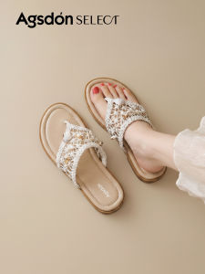 Agsdon | Summer Slip-On Flip Flops Beach Beautiful Sandals