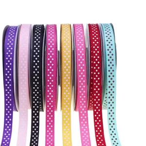 1cm 20Y Polka Dot Polyester Satin Ribbon Multi Color Fresh Bouquet Gift Hand Craft Soft Small Matching Stylish Decor Goods Accs