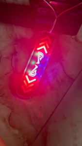 1 Cái Led 38x15cm mắt mũi kiểu mỏng 12v 24v trang trí xe ô tô xe tải xe con xe đầu kéo led trang trí xe tải