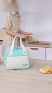 Portable Insulated Lunch Bag: Trapezoidal Thickened Aluminum Foil Insulated Lunch Bag