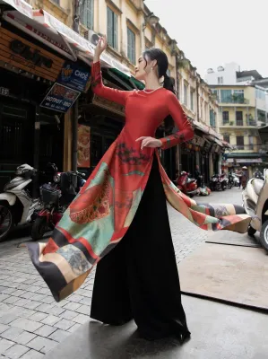 Vải May Áo Dài Thiết kế Cao Cấp Chất Vải Lụa Thuý Nga