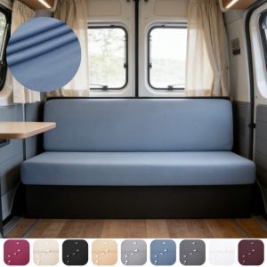 2pcs/set Pure Color RV Dinette Cushions Covers Four Season Universal Protective Cover Dust-proof Seat Cover Bench Backrest Decor