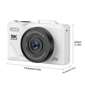 KOMERY | Camera 4K Ultra HD 64MP Màn Hình Rõ Nét 1.3 Inch Kết Nối WiFi Sạc Trong Khi Quay Phim Máy Ảnh Chụp Ảnh Tức Thì