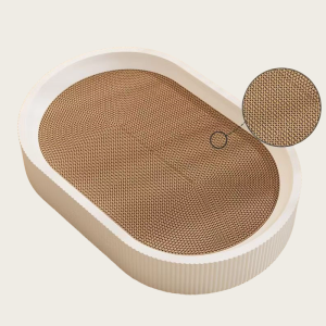 Magnetic Cat Scratching Board Replacement Core Wear Resistant No Shedding round Multi Functional Corrugated Paper Cat Toy Claw Grinder