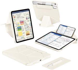 Zoyu(zoyu) | Ốp Lưng Từ Tính Có Thể Tháo Rời ZOYU Cho iPad Air 11/13 Inch Pro 11/12.9 Mini6/7 8.3 - Vỏ Bọc Giả Da Có Chức Năng Xoay Dọc/ngang