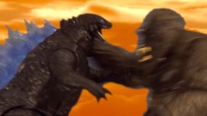 【SG Seller】Monsterverse Godzilla vs Kong 28cm Giant Godzilla Figure original Wars King Peripheral Model Boy‘s Toy Action Figures Giant Kong & Giant Godzilla