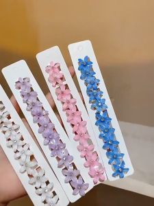 10PCS / Sst Children Hair Braided Small Flower Hairpin Little Girl Cute Mini Hairpin Hair Accessory