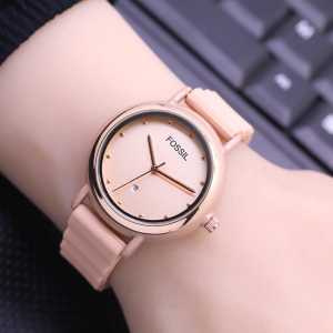 Jam Tangan Wanita Fo55il Karet Rubber Mewah Fashion Cewek