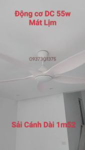 Quạt Trần Đèn Động Cơ Dc Inverter Điều Khiển 6 SốSải Cánh 1M52 Đèn Led Sáng 3 Màu-Động Cơ Khỏe Chạy Êm-Bảo Hành 2 Năm