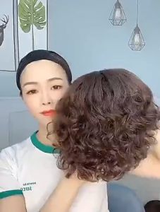 [TẶNG LƯỚI]  Tóc giả nữ xoăn trung niên cao cấp - TG48