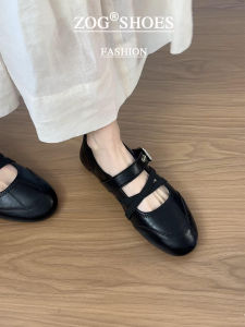 ZOG | Round Toe Cross Strap Low Cut Mary Jane Shoes