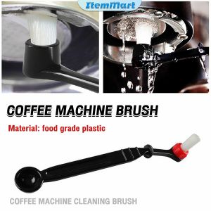 ItemMart 2 in 1 Coffee Machine Brush Machine Brush Coffee Cleaning Tool Replaceable Brush Head