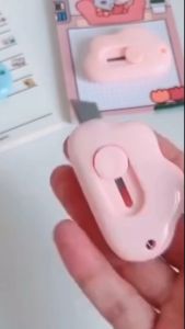 Cutter Mini Portable Bentuk Oval Mini Cutter Polos Travel Kit Pemotong Kertas Paper Cutter Lucu Bentuk Awan Warna Pastel Untuk Unboxing Paket PST
