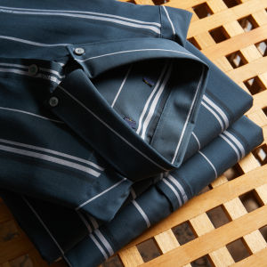 Mens Fashionable Long Sleeve Striped Shirt Standard Fit Spring Season Casual Occasions Tailored Brand Sharp Tailoring