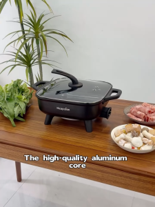 Heapslon 6.5L Large Capacity Multifunctional Rice Cooker Christmas New Year Holiday Celebration Hot Pot 30CM Household Electric Hot Pot Non-stick Pot 1500W High Power To Quickly Cook And Stew As Gifts For Family And Friends