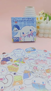 1 SET ISI 60 DAN 100 LEMBAR KEPING STIKER LUCU KARTUN KAWAII CUTE FREE BOX / STIKER WATERPROOF KARTUN KAWAII