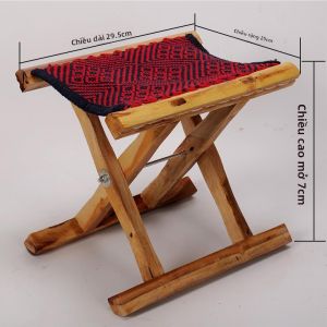 FEIZHUXIANSEN | Đôn Gập Gỗ Táo