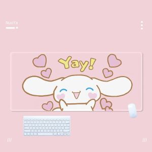 Sanrio | Cinnamoroll Mouse Pad Anime Kawaii Large Mat Gaming Kuromi Mousepad Gamer Stitching Desk Mat XXL for PC Keyboard Mouse Carpet