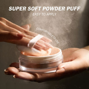 Setting Loose Powder with Makeup Puff Waterproof Oil Control 24HR Long Lasting  Lightweight