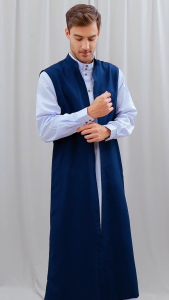 family muslim-outer jubah pria dewasa luaran jubah tangan pendek elegant